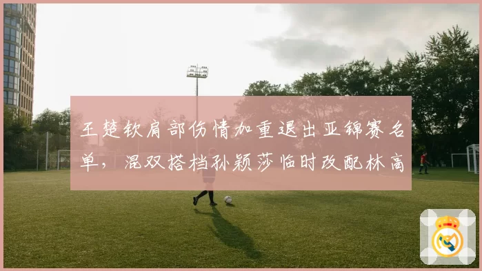王楚钦肩部伤情加重退出亚锦赛名单，混双搭档孙颖莎临时改配林高远